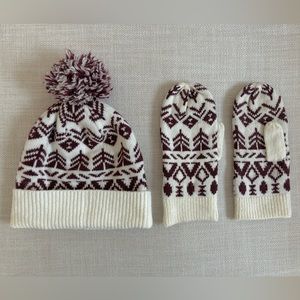 Hollister beanie & mittens